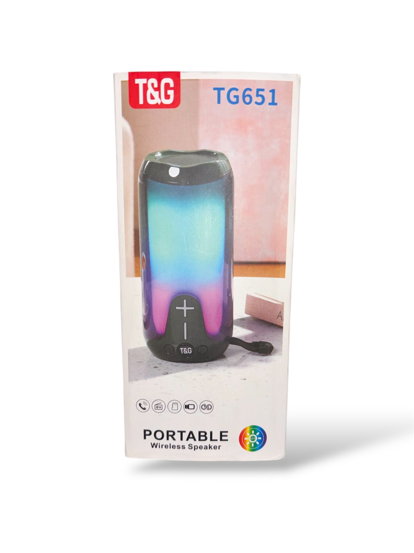 T&G TG651 Taşınabilir Bluetooth Hoparlör | RGB Işıklı Kablosuz Speaker