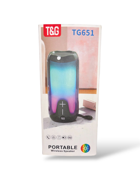 T&G TG651 Taşınabilir Bluetooth Hoparlör | RGB Işıklı Kablosuz Speaker